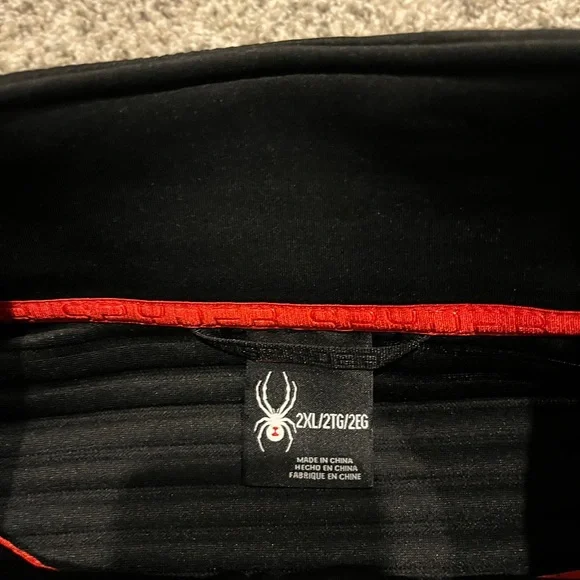 Spyder Black Performance Jacket -2XL - Picture 3 of 4